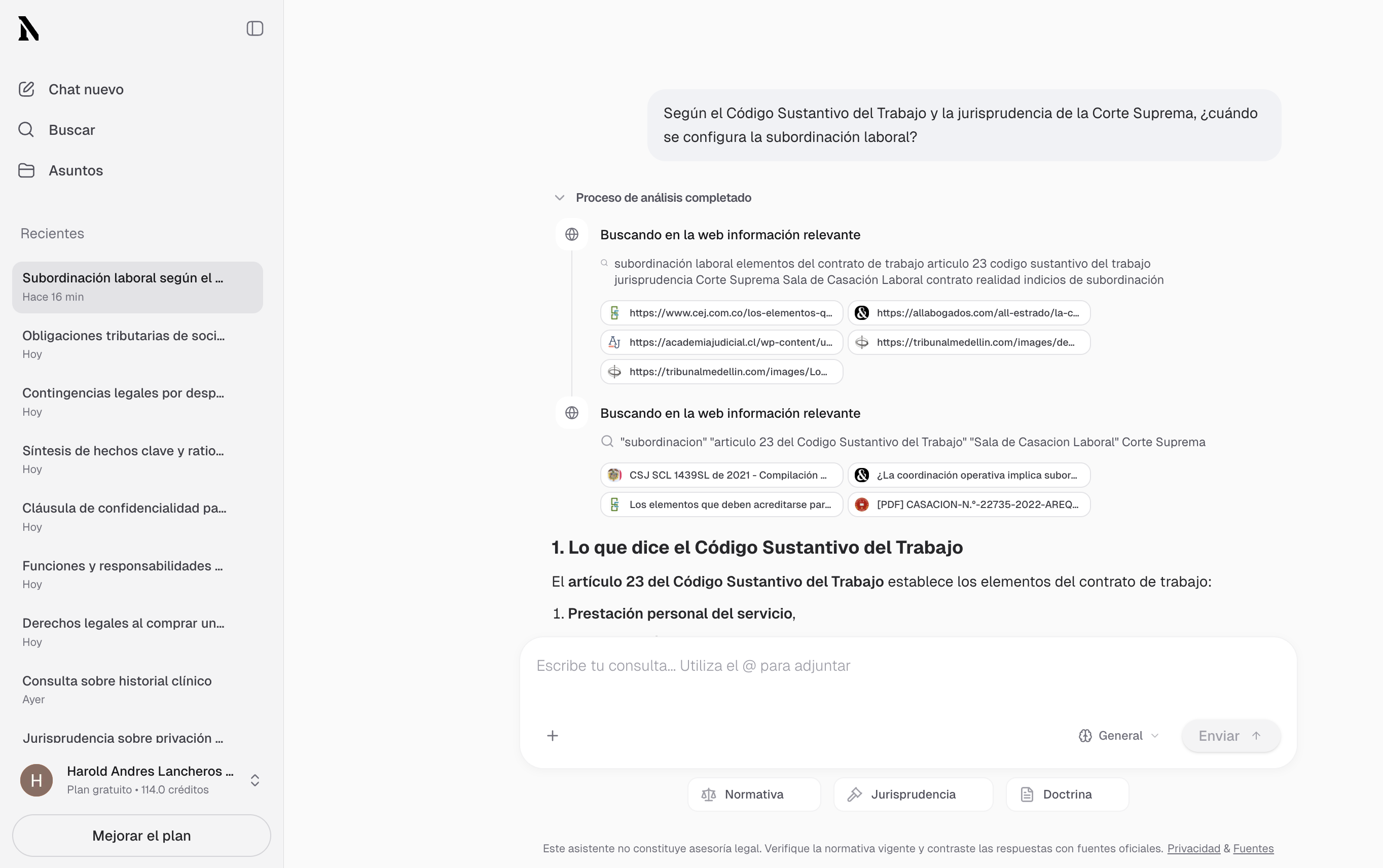 Normina Product Interface