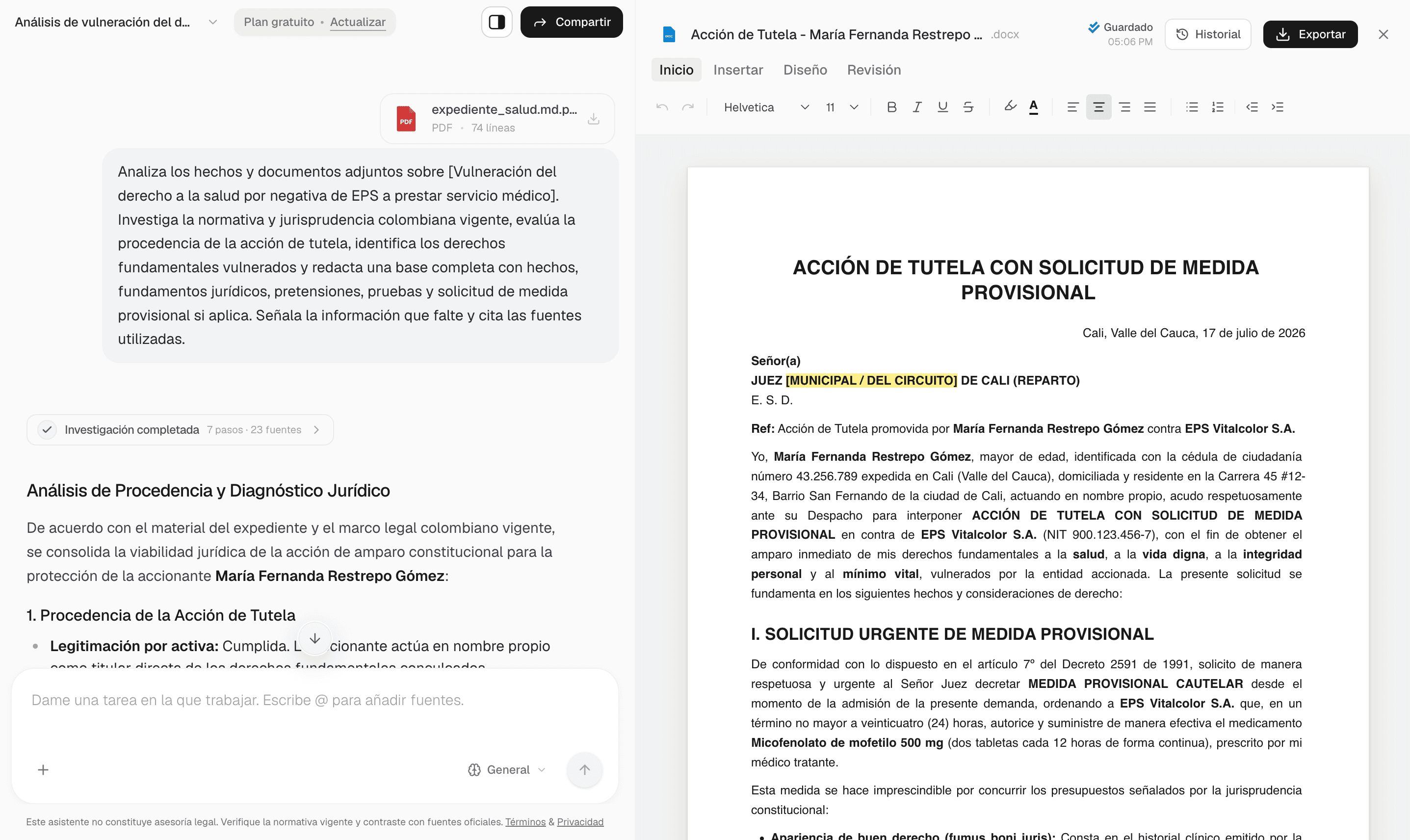 Redacción jurídica de alta precisión en Normina